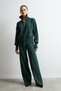 Women's Emerald Green Double Zipper Detailed Knitwear Set - 7