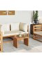 Garden Side Table Brown 50 x 32.5 x 35 cm Solid Teak Wood - 2