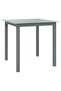 Garden Table Light Grey 80x80x74 cm Aluminium and Glass