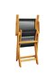 Folding Garden Chairs 6 pcs Black Solid Wood Acacia - 6