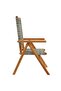 Reclining Garden Chairs 8 pcs Grey Poly Rattan and Solid Wood - 4
