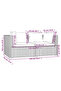 2-Seater Sofa with Cushions Grey Poly Rattan - 3