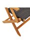Folding Garden Chairs 4 pcs Black Poly Rattan and Solid Wood - 7