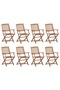 Folding Outdoor Chairs 8 pcs Solid Acacia Wood