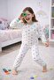 Girl's Color Palette Patterned Pajama Set for Ages 8 - 13 - 6