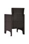 Garden Chair 4 pcs Brown 53 x 49 x 85 cm Polypropylene - 5
