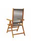 Reclining Garden Chairs 6 pcs Grey Solid Wood Acacia - 5