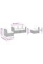 4 Piece Garden Lounge Set with Cushions Poly Rattan Grey - 3