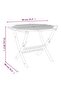 Folding Garden Table 90x75 cm Solid Wood Acacia - 3
