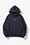Unisex Soft Textured 3-Piece Lip Printed Design Oversized 3 Thread Hoodie Sweatshirt