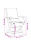 Folding Garden Chairs 4 pcs Anthracite Fabric and Solid Wood - 3