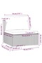 3-Seater Sofa with Cushions Grey Poly Rattan - 3