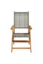 Reclining Garden Chairs 8 pcs Grey Poly Rattan and Solid Wood - 2