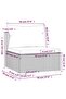 4 Piece Garden Lounge Set with Cushions Poly Rattan Grey - 6