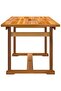 7 Piece Garden Dining Set Solid Wood Acacia and Textilene - 4