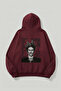 Unisex Soft Textured Frida Kahlo Viva La Vida Printed Design Oversized 3 Thread Hoodie Sweatshirt - 2