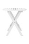 Folding Garden Table White Ø 46 cm Solid Wood Acacia - 2