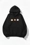 Unisex Soft Textured Pumpkin Spice & Cozy Vibes Printed Design Oversized 3 Thread Hoodie Sweatshirt