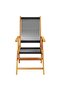 Reclining Garden Chairs 4 pcs Black Solid Wood Acacia - 2