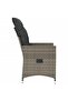 Reclining Garden Chairs 2 pcs with Cushions Grey Poly Rattan - 5