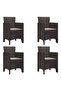 Garden Chair 4 pcs Brown 53 x 49 x 85 cm Polypropylene
