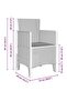 Garden Chair 4 pcs Brown 53 x 49 x 85 cm Polypropylene - 3