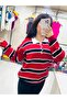 Women's Striped Polo Neck Sweater