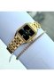 Rym-213060 Quartz Square Women's Watch - Steel Case and Strap - 2 Years Warranty Gold-Black