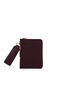 Ezzybliss Women's Burgundy Faux Leather Keychain Wallet Card Holder - 4