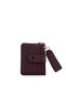 Ezzybliss Women's Burgundy Faux Leather Keychain Wallet Card Holder - 3