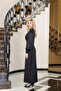 Satin Evening Dress with Buckle Detail - 3