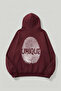 Unisex Soft Textured Unique Fingerprint Printed Design Oversized 3 Thread Hoodie Sweatshirt