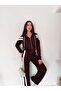 Women's Zippered Tracksuit with Hooded Side Stripes - 8