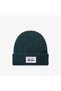 Short Waffle Skull Unisex Green Beanie