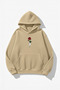 Unisex Soft Textured Rose Loving Printed Design Oversized 3 Thread Hoodie Sweatshirt
