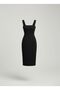 Square Neck Midi Dress - 5