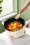 Portable Electric Cooker Hot Pot with Lid Heat Control Non-Stick Rice Noodles Cooking Pot - 2.4L - 8