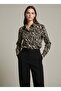 Women's Leopard Print Classic Collar Long Sleeve Shirt - 2