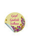 4 cm Round Sticker with the Text'Use on Beautiful Days' 70 Pieces Cream Background Floral Pattern Design - 4