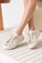 Ankle beige women's daily shoes - 4