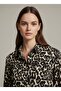 Women's Leopard Print Classic Collar Long Sleeve Shirt - 3