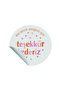 Thank You Written 4 cm Round Sticker 70 Pieces Orange Written Design 70 Pieces - 3