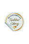 Gold Thank You Written 4 cm Round Sticker 70 Pieces - 3