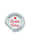 Thank You Written 4 cm Round Sticker 70 Pieces Red with Black Writing - 3