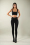 Women's Stretch Fabric Black Skinny Jeans Narrow Leg Trousers New Season-16 - 2
