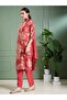 Red Foil Printed Straight Kurta Set for Women–Indian Ethnic Wear Kurti Set - 8