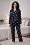 Women's 0595 Long Sleeve Suede Pajama Set