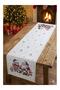 Christmas Mom and Dad Jacquard Woven Tapette Decorative New Year Silvery 45*115 Runner