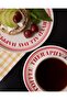 Happiness Written 4-Piece Porcelain Cake Plate 21 cm - Red Red - 2