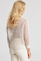 Women's Ecru Knitwear Mesh Blouse Be302 - 4